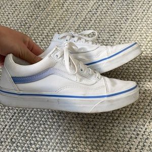 Unisex vans white and blue